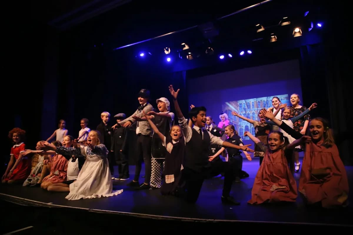 Junior performers on stage