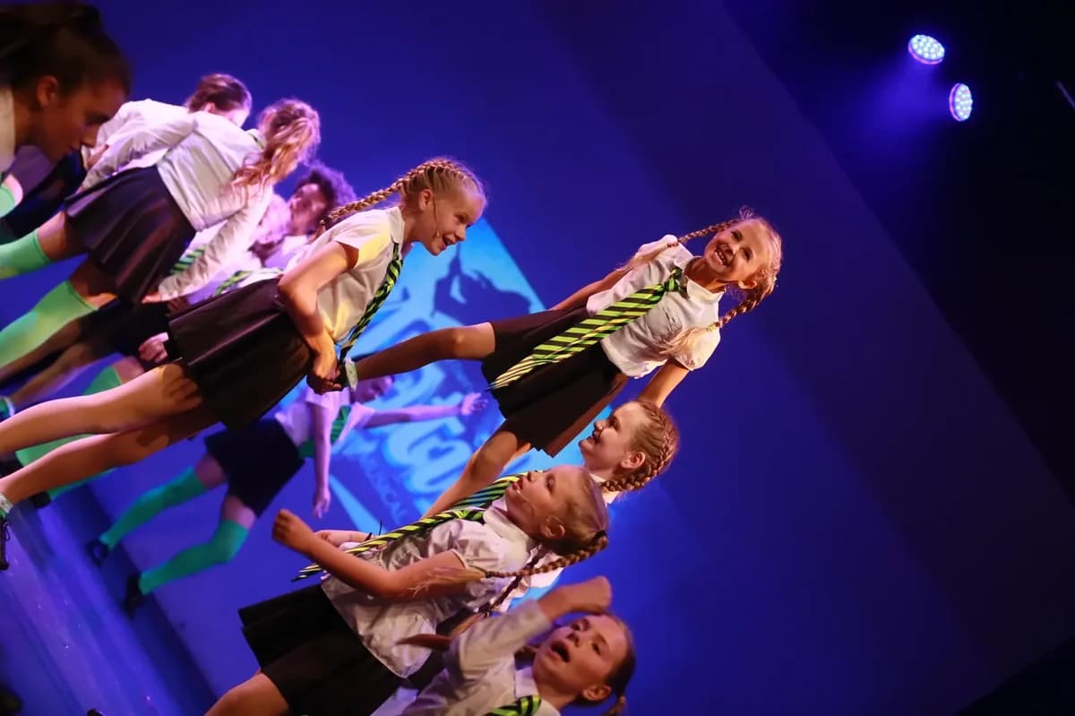 Group routine in full costume